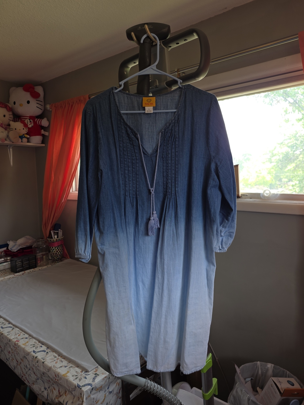 Ruby Rd. Chambray Tunic in Denim Blue